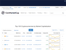 Tablet Screenshot of coinmarketcap.com